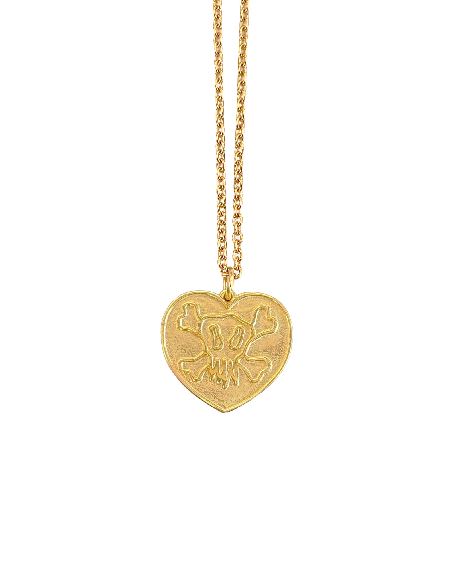 GOLD LOVE AND DEATH NECKLACE