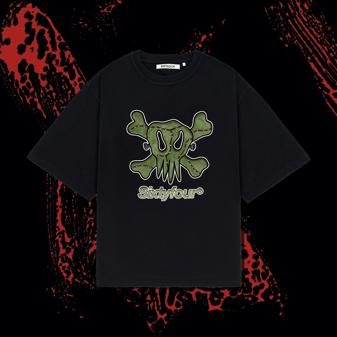 FRANKENSTEIN SKULL T-SHIRT BLACK