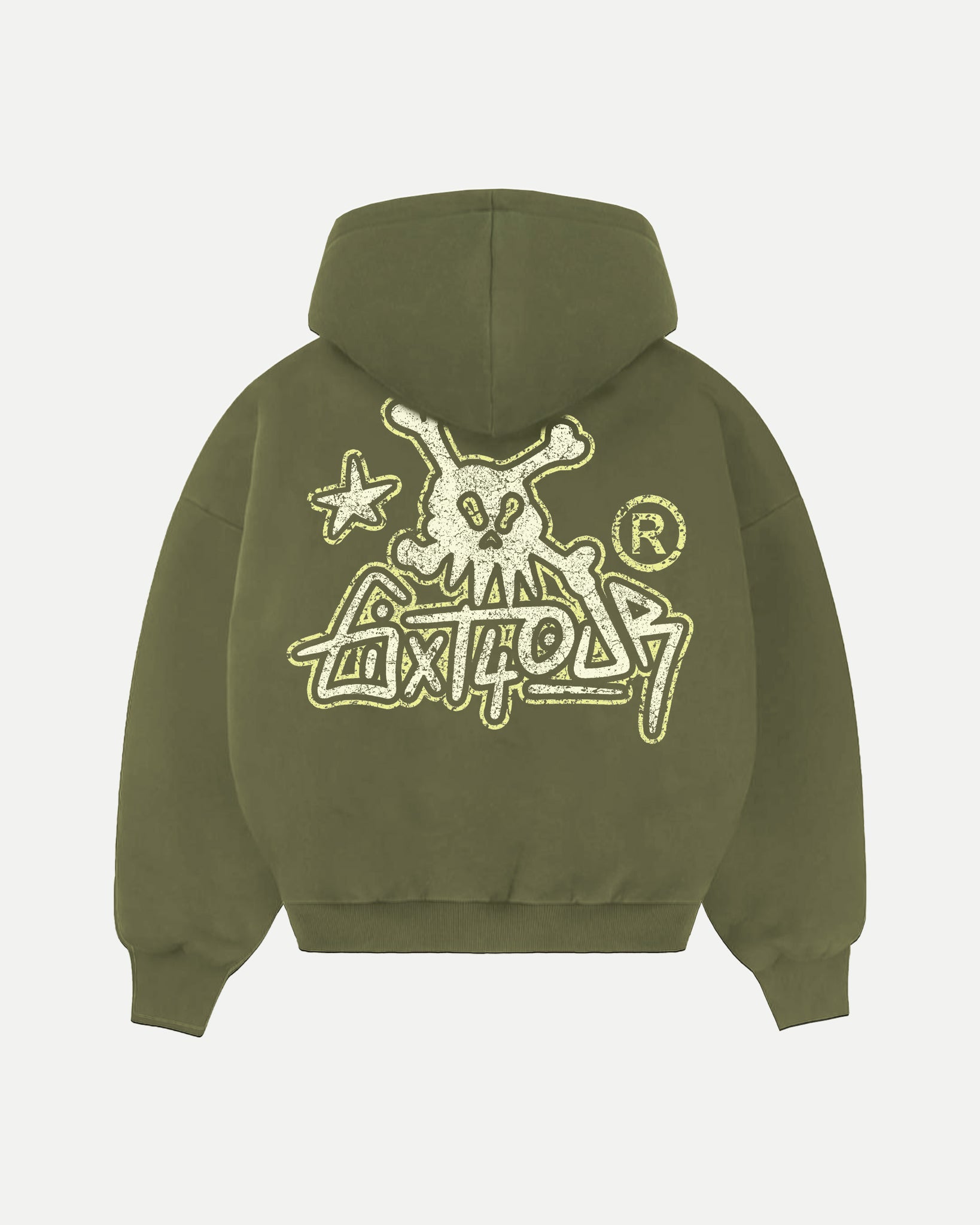 SKULL TAG - GREEN HOODIE