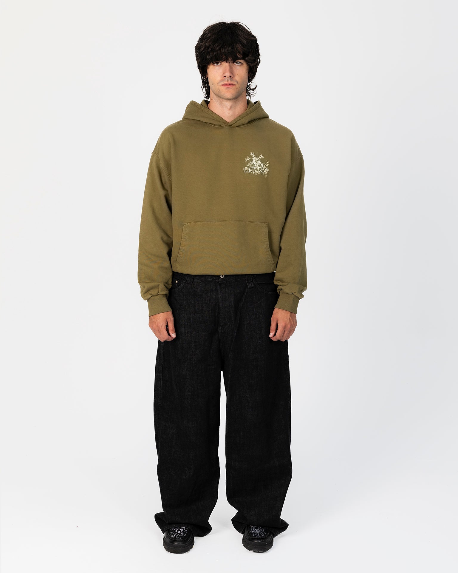SKULL TAG - GREEN HOODIE