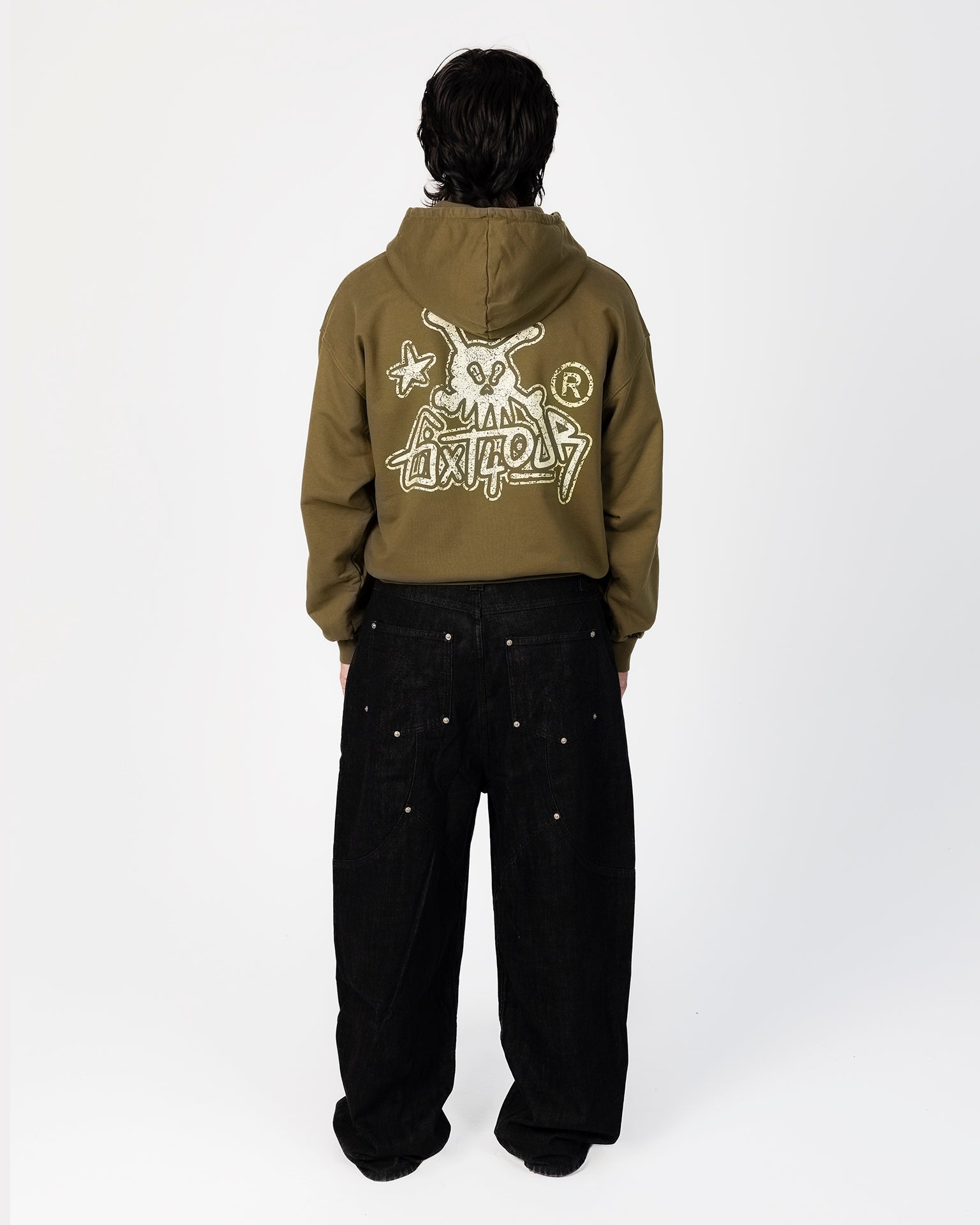 SKULL TAG - GREEN HOODIE