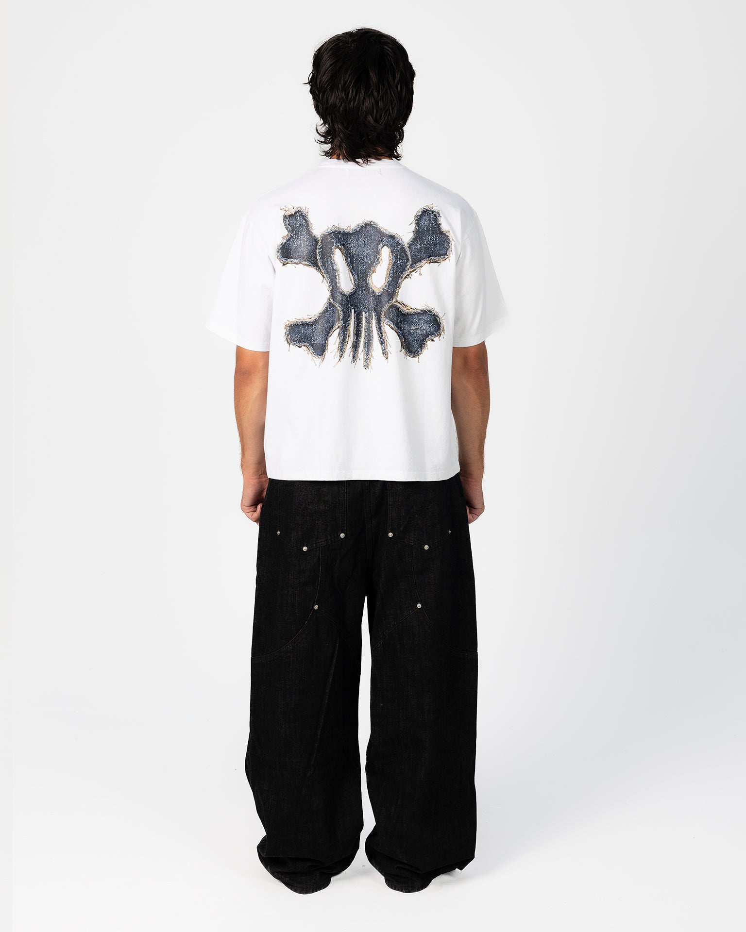 JEANS SKULL WHITE